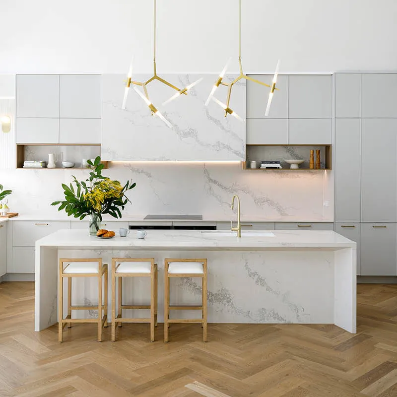 custom white kitchen cabinets