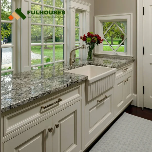 Custom Antique White Kitchen Cabinets - Image 4