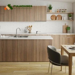Custom Fluted Kitchen Cabinets