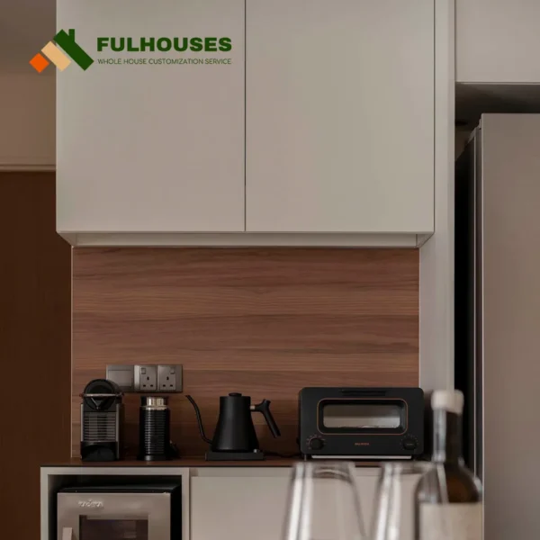 Custom Modern White Kitchen Cabinets - Image 6