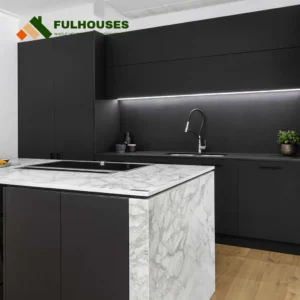 Custom Black Kitchen Cabinets Modern