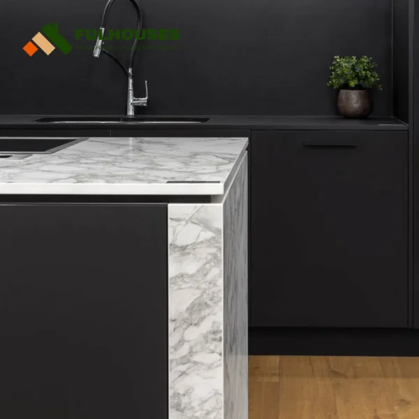 Custom Black Kitchen Cabinets Modern - Image 3