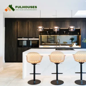 Custom Walnut Kitchen Cabinets Modern