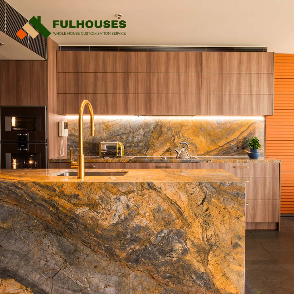 Custom Light Wood Kitchen Cabinets Modern