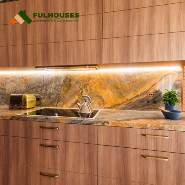 Custom Light Wood Kitchen Cabinets Modern - Image 8