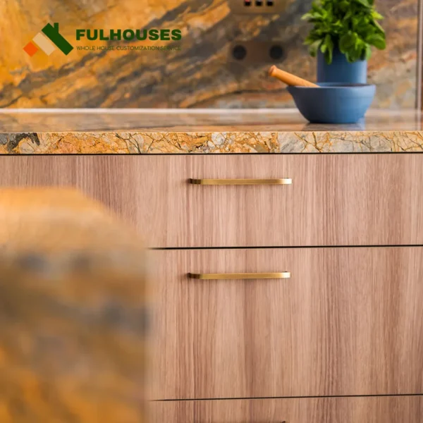 Custom Light Wood Kitchen Cabinets Modern - Image 7
