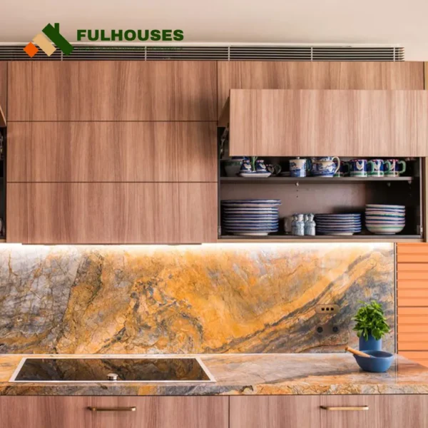 Custom Light Wood Kitchen Cabinets Modern - Image 6
