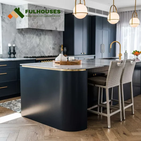 Custom Farmhouse Blue Kitchen Cabinets - Image 7