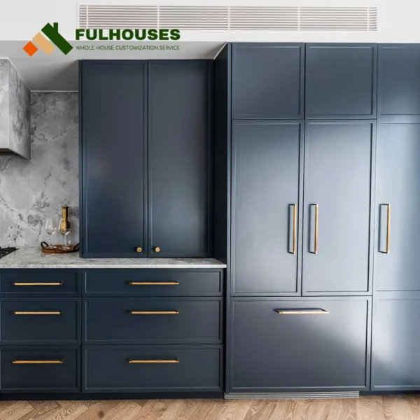 Custom Farmhouse Blue Kitchen Cabinets - Image 6