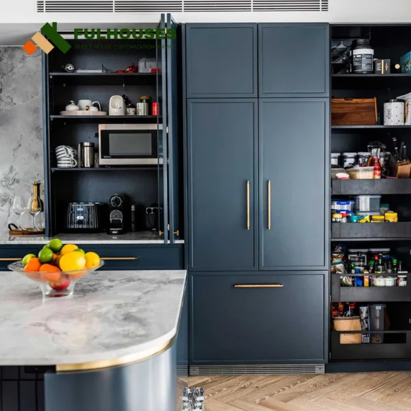 Custom Farmhouse Blue Kitchen Cabinets - Image 5