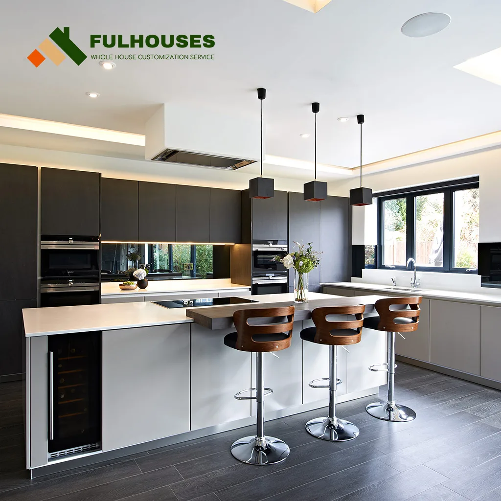 Custom Flat Panel Kitchen Cabinets