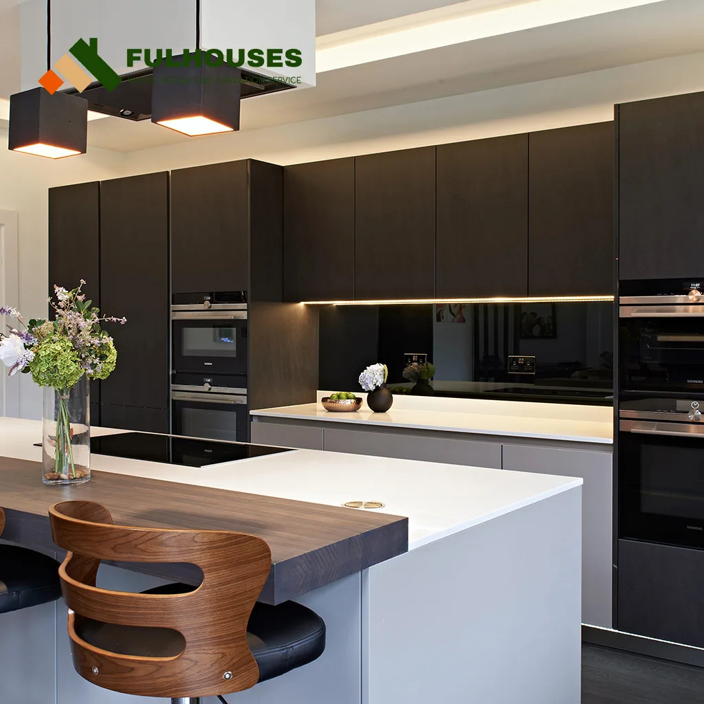 Custom Flat Panel Kitchen Cabinets - Image 2