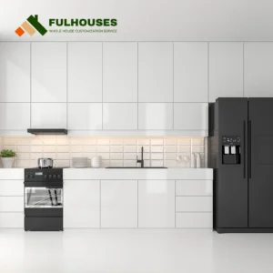 Custom White Gloss Kitchen Cabinets