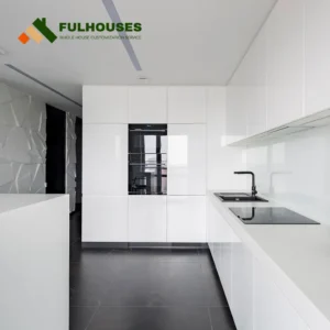 Custom White Gloss Kitchen Cupboards