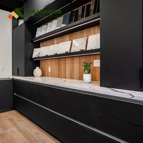 Custom Matte Black Kitchen Cabinets - Image 4