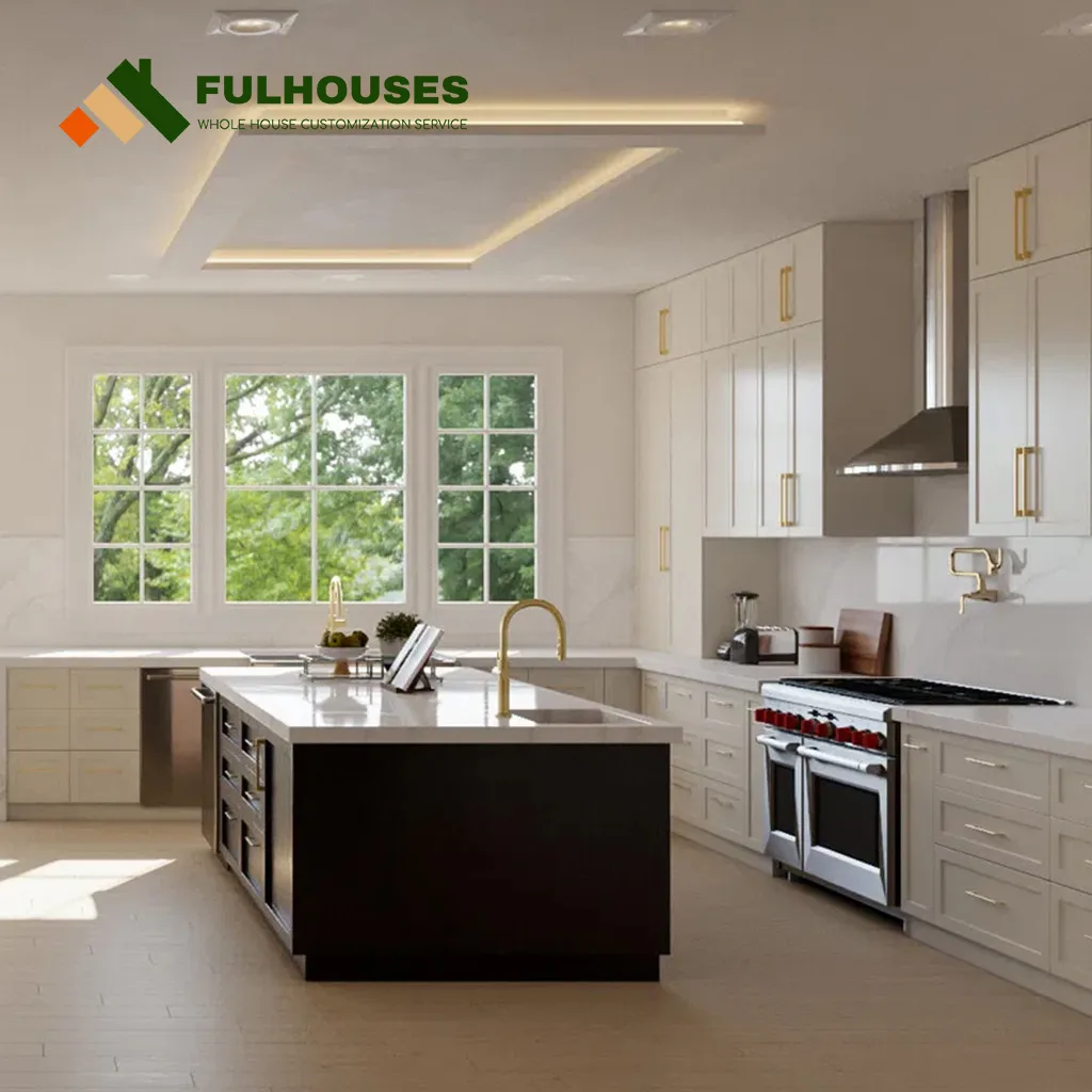 Custom White Dove Kitchen Cabinets - Image 2