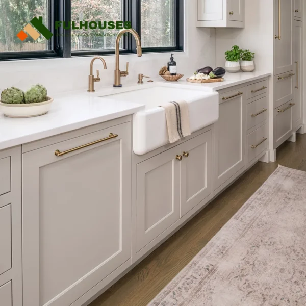 Custom Simply White Kitchen Cabinets - Image 4