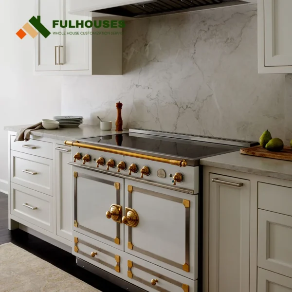 Custom Pure White Kitchen Cabinets - Image 3