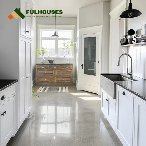 Custom White Kitchen Cabinets With Granite Countertops - Image 4
