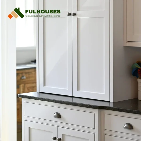 Custom White Kitchen Cabinets With Granite Countertops - Image 3