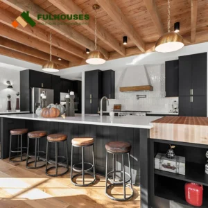 Custom Black Kitchen Cabinets