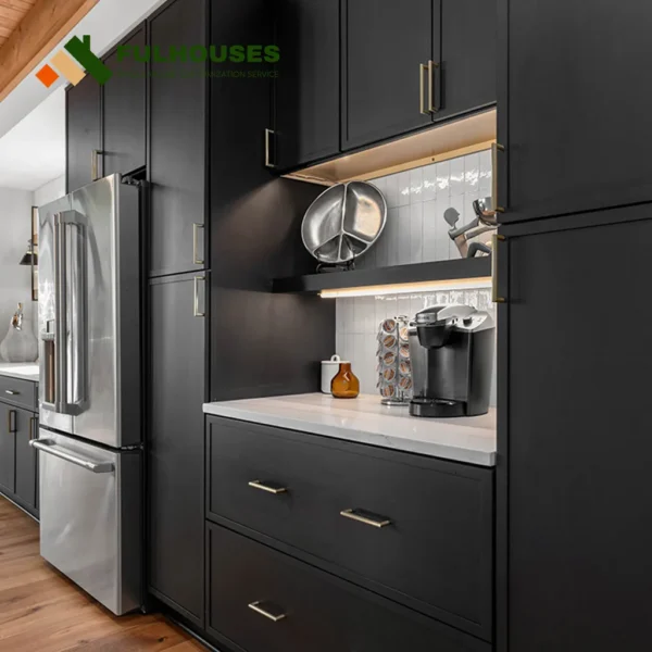 Custom Black Kitchen Cabinets - Image 8