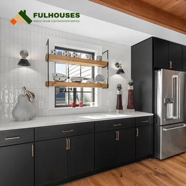 Custom Black Kitchen Cabinets - Image 6