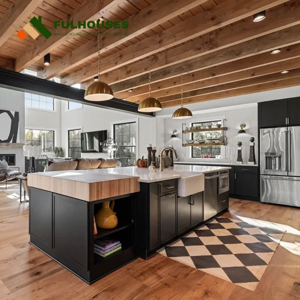 Custom Black Kitchen Cabinets - Image 3