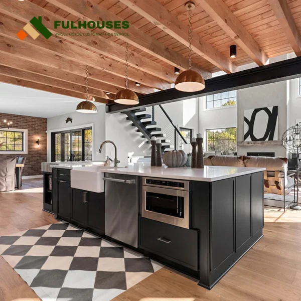 Custom Black Kitchen Cabinets - Image 4